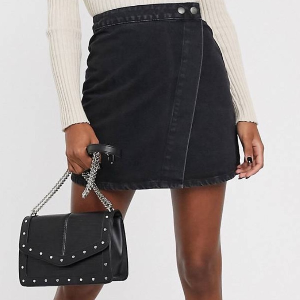 ASOS Denim Wrap Skirt